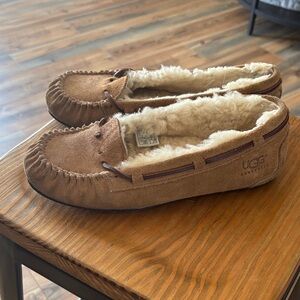 UGG Tan Suede Moccasin Slippers